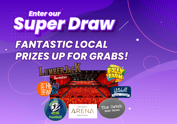 win fantastic local prizes in the first Super Draw of Swansea's new community lottery